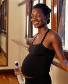 Pregnant black woman